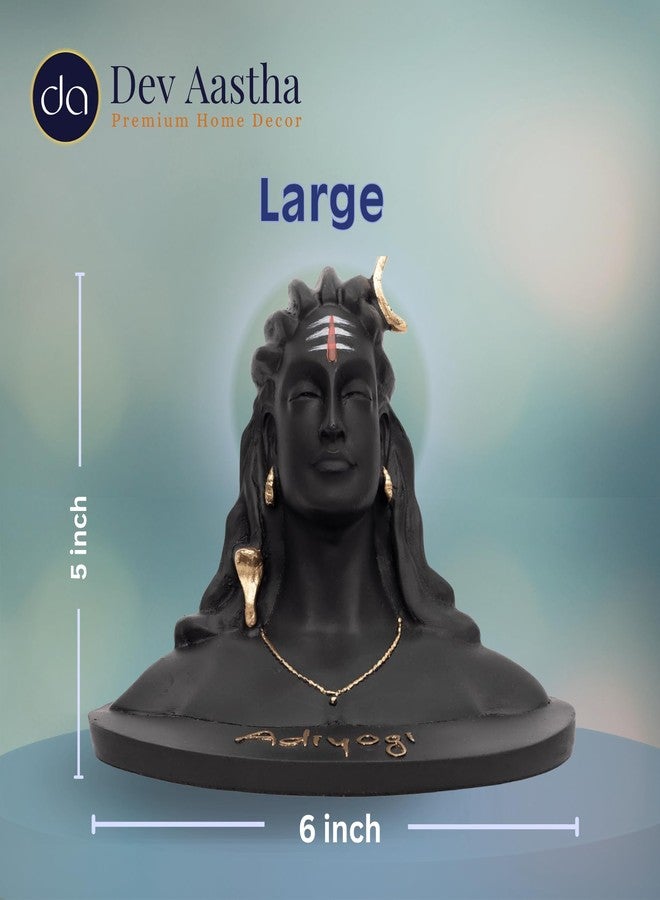 Dev Aastha Resin Large Adiyogi Shiva Statue for Car Dashboard| Adiyogi Statue for Home Decor Pooja Room Office| Mahadev Murti Lord Shiva Idol Gift for Diwali Maha Shivratri Housewarming Birthday - Image 5
